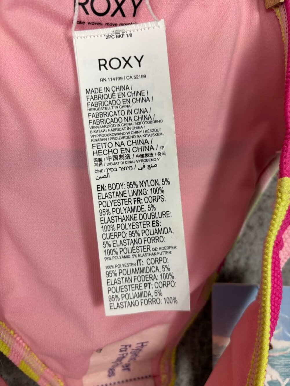 Roxy Women's Stripe Soul Mid Waist Bikini Bottom Multicolor Size Small NWT's - Picture 8 of 8